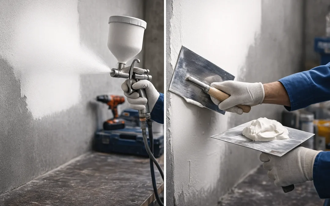 Czym różni się aplikacja gładzi natryskowo od tradycyjnej?